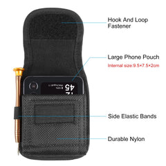 HAWEEL Flip Phone Nylon Cloth Belt Clip Carrying Pouch Bag, Flip Phone in 7.0 inch