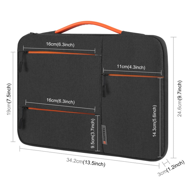 HAWEEL 13.0 inch Sleeve Case Zipper Briefcase Laptop Handbag For Macbook, Samsung, Lenovo Thinkpad, Sony, DELL Alienware, CHUWI, ASUS, HP, 13 inch -13.5 inch Laptops, 13.0 inch, 13.0-13.5 inch