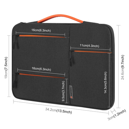 HAWEEL 13.0 inch Sleeve Case Zipper Briefcase Laptop Handbag For Macbook, Samsung, Lenovo Thinkpad, Sony, DELL Alienware, CHUWI, ASUS, HP, 13 inch -13.5 inch Laptops, 13.0 inch, 13.0-13.5 inch