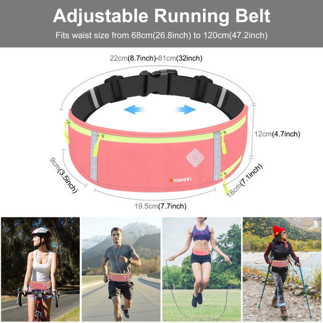 HAWEEL Running Belt Waist Fanny Pack Bag Sports Waterproof Waist Phone Pocket
