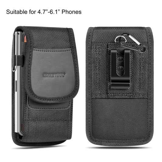 HAWEEL 4.7-6.1 inch Nylon Cloth Phone Belt Clip Carrying Pouch with Card Slot, Vertical 4.7-6.1 inch