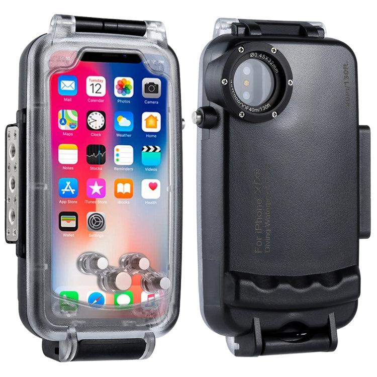 For iPhone X / XS HAWEEL 40m/130ft Diving Case, Photo Video Taking Underwater Housing Cover, For iPhone X