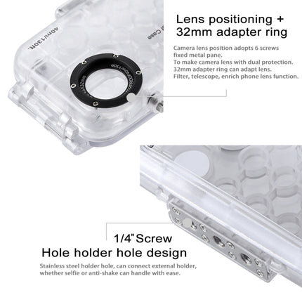 For iPhone X / XS HAWEEL 40m/130ft Diving Case, Photo Video Taking Underwater Housing Cover, For iPhone X