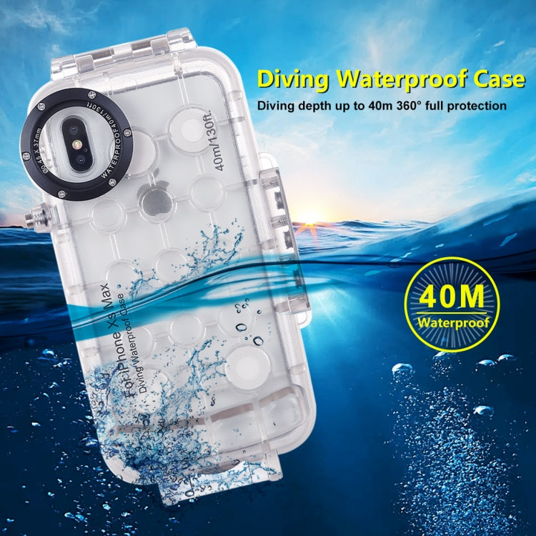 For iPhone XS Max HAWEEL 40m/130ft Waterproof Diving Case, Photo Video Taking Underwater Housing Cover, For iPhone XS Max