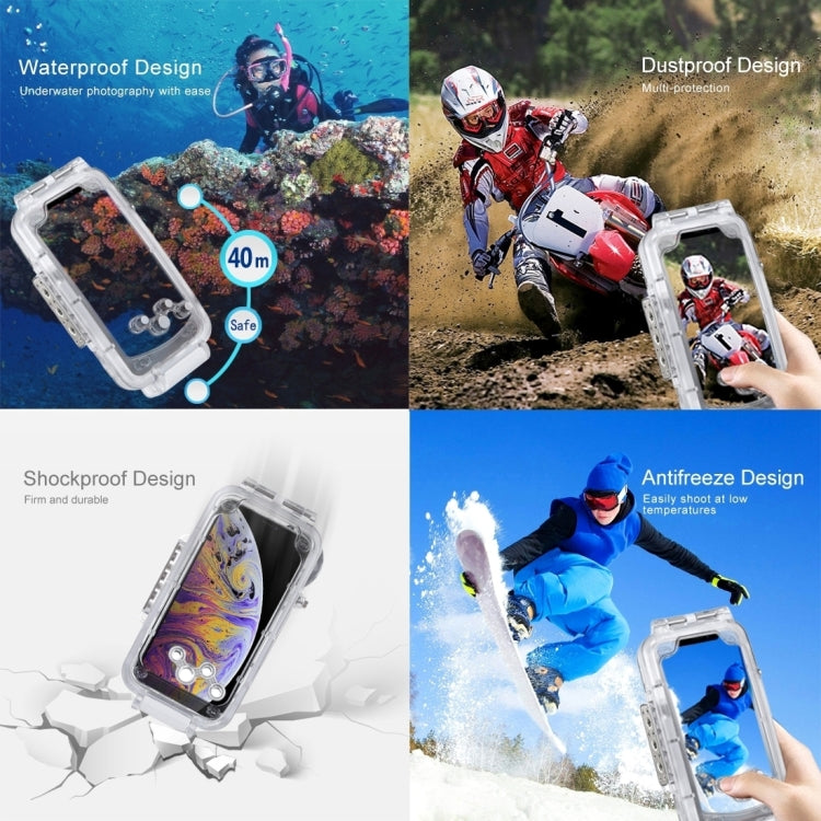 For iPhone XS Max HAWEEL 40m/130ft Waterproof Diving Case, Photo Video Taking Underwater Housing Cover, For iPhone XS Max