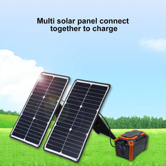 HAWEEL Portable 20W Monocrystalline Silicon Solar Power Panel Charger, with USB Port & Holder & Tiger Clip, Support QC3.0 and AFC