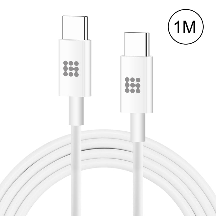 HAWEEL 25W 3A Type-C / USB-C to Type-C / USB-C PD Fast Charging Data Cable, Length: 1m, Type-C to Type-C 1m White