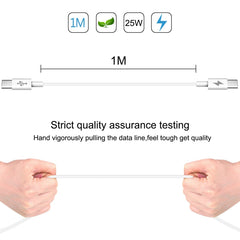 HAWEEL 25W 3A Type-C / USB-C to Type-C / USB-C PD Fast Charging Data Cable, Length: 1m, Type-C to Type-C 1m White