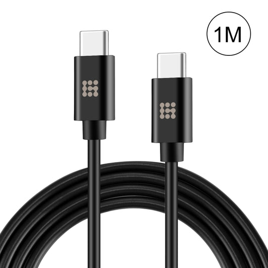 HAWEEL 1m 25W 3A Type-C / USB-C to Type-C / USB-C Fast Charging Data Cable with OTG, Type-C to Type-C 1m Black