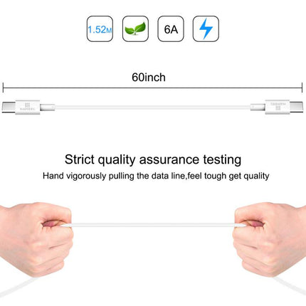 HAWEEL 100W USB-C / Type-C to USB-C / Type-C Fast Charging Data Cable, Length: 1.52m, Type-C to Type-C 1.52m