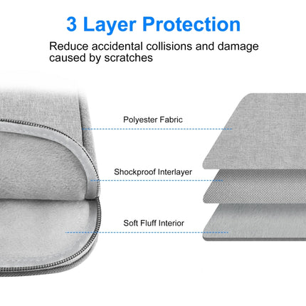 HAWEEL Laptop Sleeve Case Zipper Briefcase Bag with Handle for 12.5-13.5 inch Laptop, For 12.5-13.5 inch Laptop (with Handle)