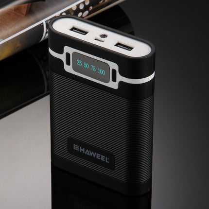 HAWEEL DIY 4 x 18650 Battery (Not Included) 10000mAh Power Bank Shell Box with 2 x USB Output & Display for iPhone, Galaxy, Sony, HTC, Google, Huawei, Xiaomi, Lenovo and other Smartphones, DIY 4 x 18650 10000mAh  Battery (US)                           ...