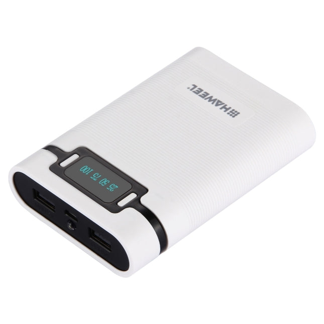 HAWEEL DIY 4 x 18650 Battery (Not Included) 10000mAh Power Bank Shell Box with 2 x USB Output & Display for iPhone, Galaxy, Sony, HTC, Google, Huawei, Xiaomi, Lenovo and other Smartphones, DIY 4 x 18650 10000mAh  Battery (US)                           ...