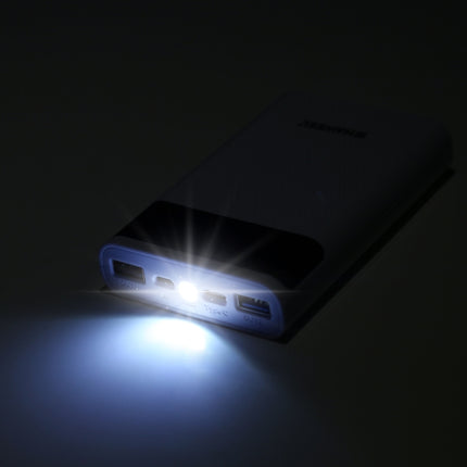 HAWEEL DIY 4x 18650 Battery (Not Included) 12000mAh Dual-way QC Charger Power Bank Shell Box with 2x USB Output & Display,  Support QC 2.0 / QC 3.0 / FCP / SFCP /  AFC / MTK / BC 1.2 / PD, DIY 4x 18650 Batteries 12000mAh