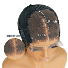 Free Shipping 250% Density Full End Thick Layered bob Wig 5x5 hd Lace Closure Cuticle Aligned Raw Virgin Human Hair Wig