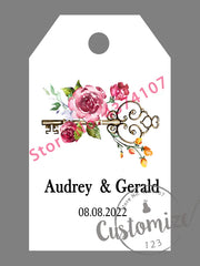 100 pcs/ set Personalised Gift Tags, Gift Tags, Handwritten Kraft Wedding Favour Label Custom