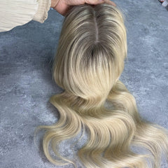 Ready to Ship Factory Hair Unit European Virgin Cuticle 100% European Human Hair Silk Base Topper for Women Hair Toupees