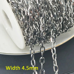 1meter Stainless Steel Necklace Chain for Jewelry Making DIY 1:3 NK Rolo Cable Link Curb Chains Thick Chain Bracelet Accessories