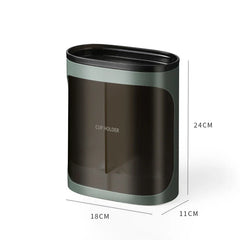 Household Wall-Mounted Automatically Drop Disposable Cup Holders Punch-Free Paper Cups Dust-Proof Drinking Fountain Racks