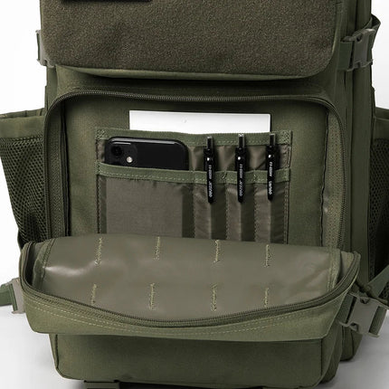 QT&QY 50L Tactical Backpack survival Bag Hunting MOLLE Backpack GYM For Men EDC Outdoor Hiking Rucksack Witch Bottle Holder
