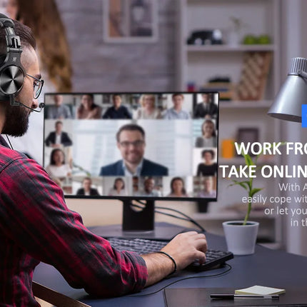 Oneodio Wired Gaming Headset Gamer 3.5mm Over-Ear Gaming Headphones With Detachable Microphone For PC Computer PS4 Xbox