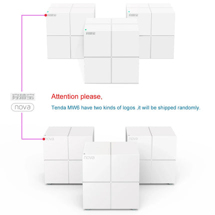 Tenda MW6 Mesh Wireless Gigabit Router 11AC Dual-Band 2.4G/5.0GHz Whole Home Wifi Coverage System Long Range Bridge Repeater