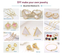 18K Gold Plated Brass Spacer Beads For Jewelry Making Materials,Separators For Beads, Striped Cut Flower Beads For Needlework