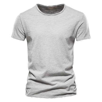 100% Cotton Men T-shirt Casual Soft Fitness Summer Thin T-shirts Men's Home Clothes O-Neck Short Sleeve Soild T Shirt for Men