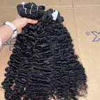 burmese curly one bundle / natural black / 4 Inches