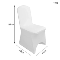 50 Pcs White Black Universal Chair Covers Stretch Spandex for Wedding Party Banquet Hotel Decor