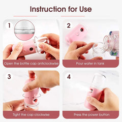 Mini 30mL Face Steamer USB Rechargeable Nano Facial Mister Beauty Portable Humidifier Diffuser Moisturizing Skin Care Tools