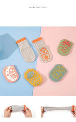 3 Pairs/lot Children's Socks Solid Striped Spring Boy Rubber Anti Slip Newborn Baby Floor Socks Cotton Infant Socks For Girls