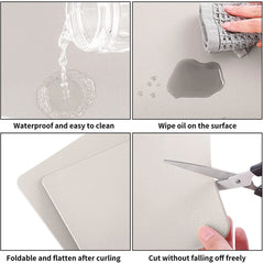 60/40cm Oversized Food Grade Silicone Waterproof Placemat Heat Insulation Anti-Skidding Washable Table Mat For Kitchen Dinner