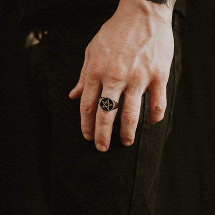 Pentagram Signet Ring