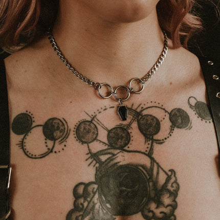 Crypt Black Coffin Choker