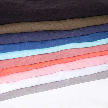 100% Cotton Men T-shirt Casual Soft Fitness Summer Thin T-shirts Men's Home Clothes O-Neck Short Sleeve Soild T Shirt for Men