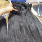 Straight one bundle / natural black / 14 Inches