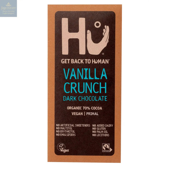 Hu Vanilla Crunch Dark 70% cocoa chocolate bar