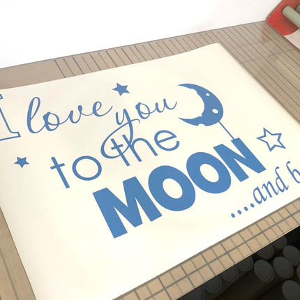 I Love You to the Moon and Back Wall Sticker – Cute Nursery Wall Decor
