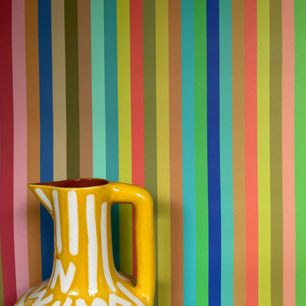 Tonal Stripe Wallpaper - Pool