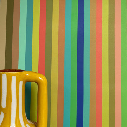 Tonal Stripe Wallpaper - Pool