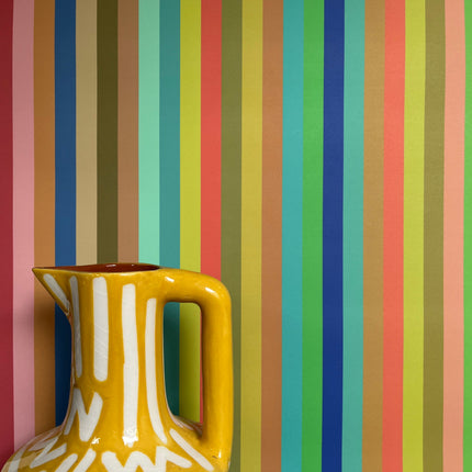 Tonal Stripe Wallpaper - Pool