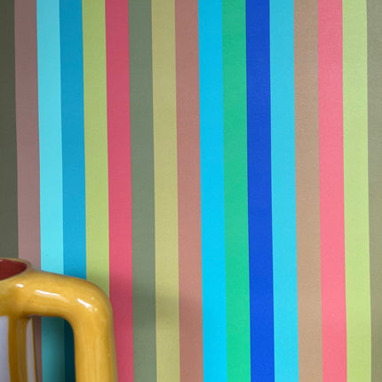 Tonal Stripe Wallpaper - Pool