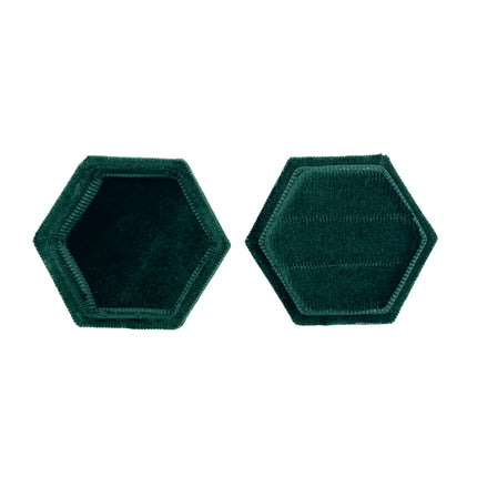 Green Hexagon 'To whatever end' Ring Box