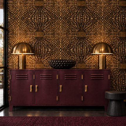 Woven Metal Basket Wallpaper