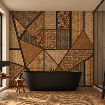 Wicker Geometric Mural Wallpaper