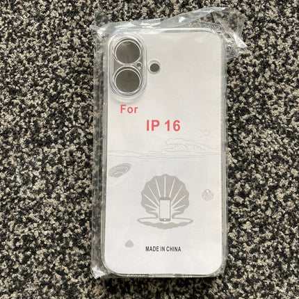 Soft TPU Clear Case with Dust Plug - For iPhone 16
