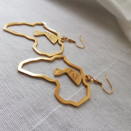 Queen Nefertiti Africa Earrings- Gold/Silver