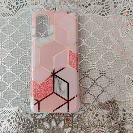 Marble Geometric TPU Pink Case - For Samsung Galaxy S20