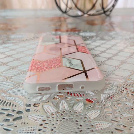 Marble Geometric TPU Pink Case - For Samsung Galaxy S20
